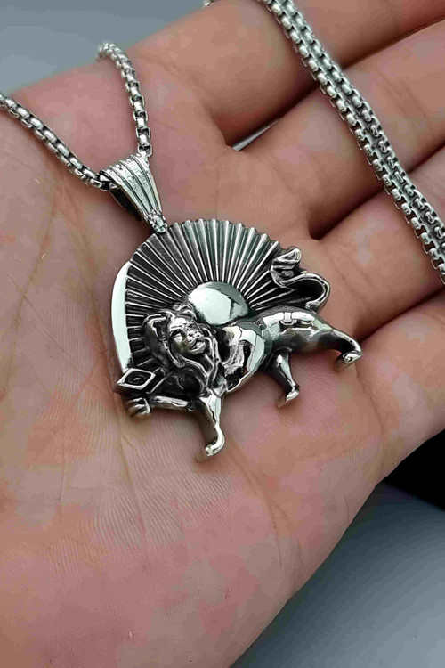 پلاک زنجیر شیر خورشید